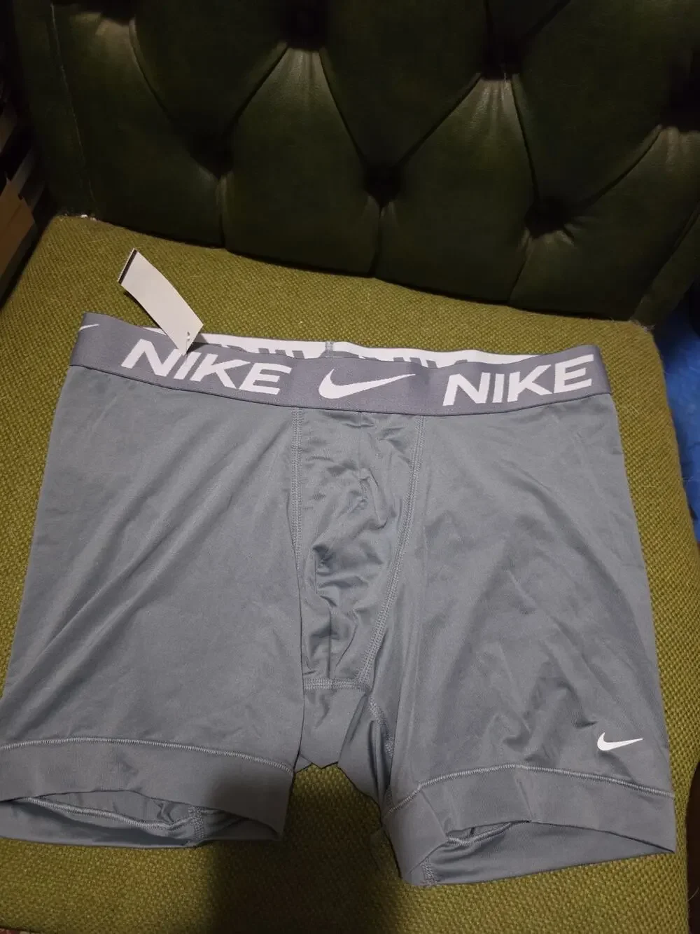 Nike Men's DriFit Size Large Boxer Briefs Gray KE1157